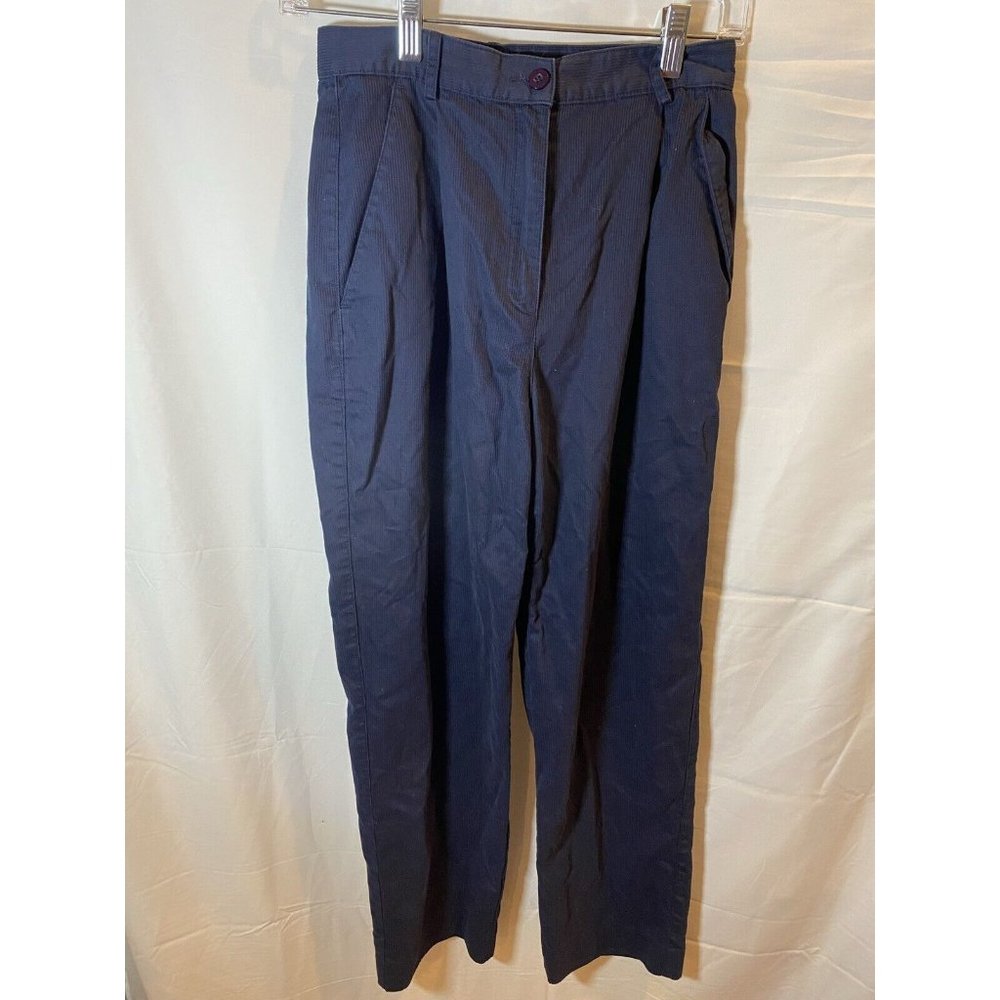 Liz Claiborne Lizsport Pant Ladies 6 Blue Corduroy Pocketed Ladies.